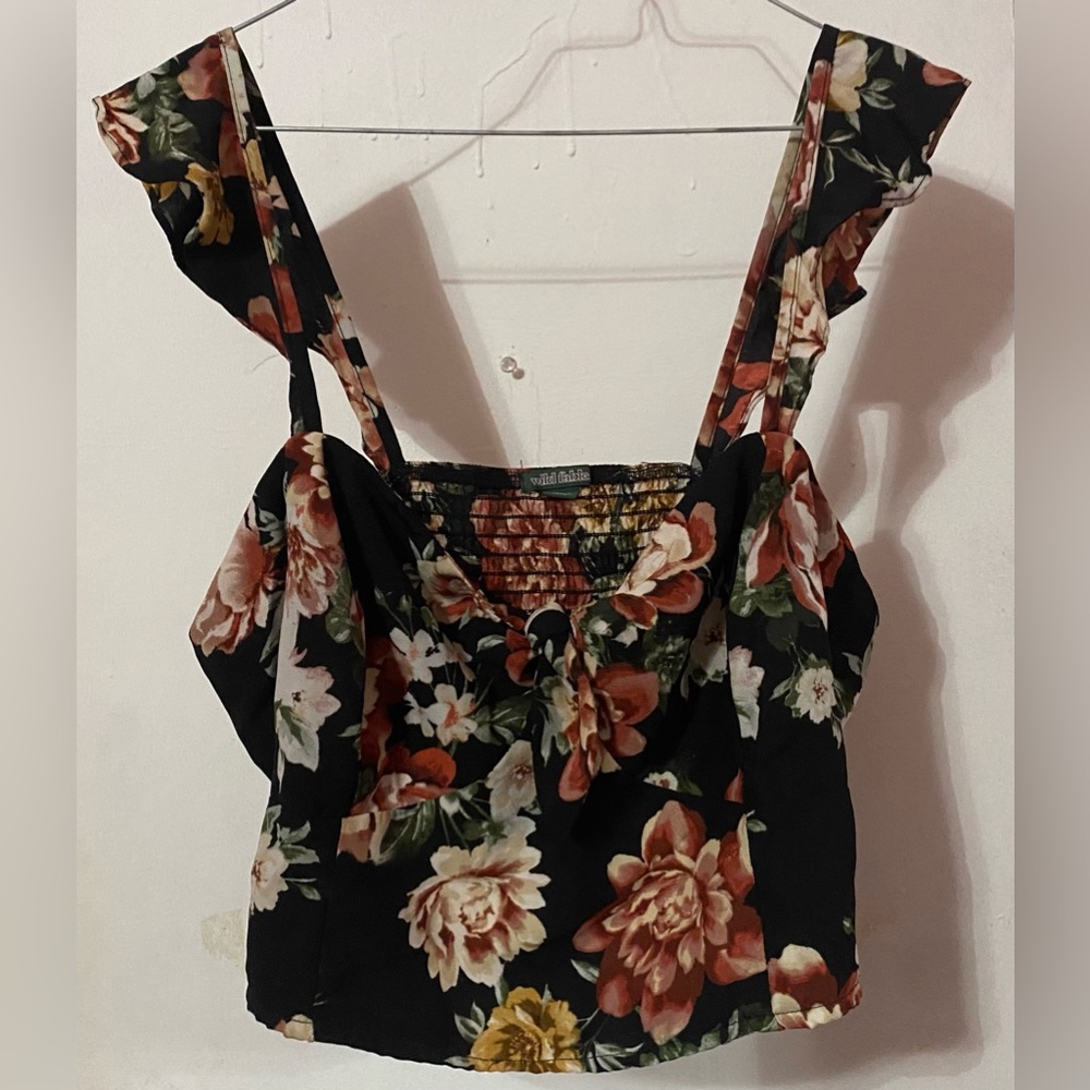 Wild Fable Crop Top Floral worn once